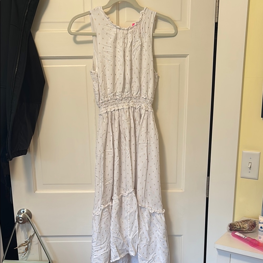 White Sleeveless Midi Dress